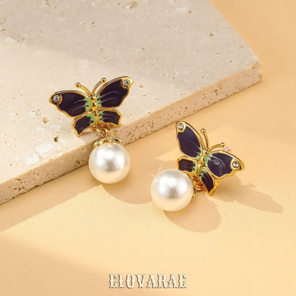 Amara Bloom Pearl Butterfly Drop Earrings product image 7