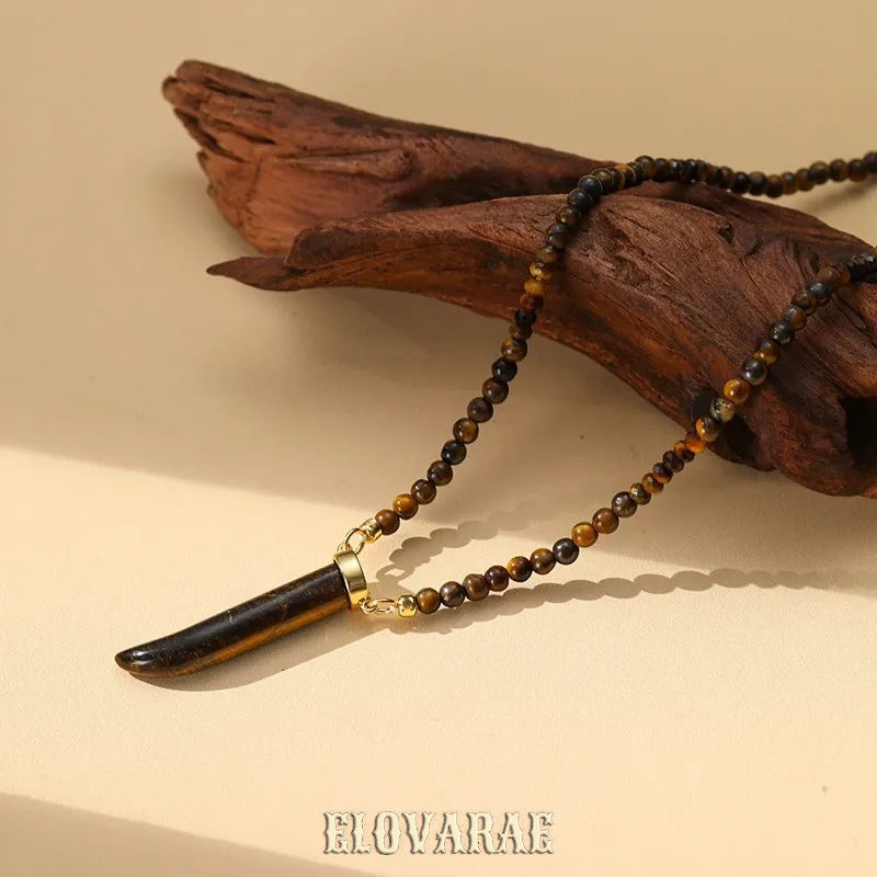 Seraphine Halo Tiger-Eye Pendant Necklace product image 8