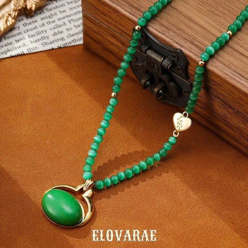 Vesper Halo Cat-Eye Pendant Necklace product image 7