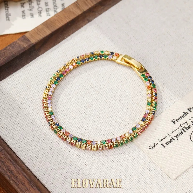 Solene Reverie Crystal Multicolor Chain Bracelet product image 7