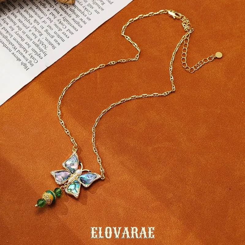 Rosalie Nocturne Butterfly Fringe Pendant Necklace product image 7
