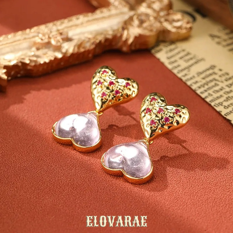 Noelle Gleam Heart Fringe Stud Earrings product image 7