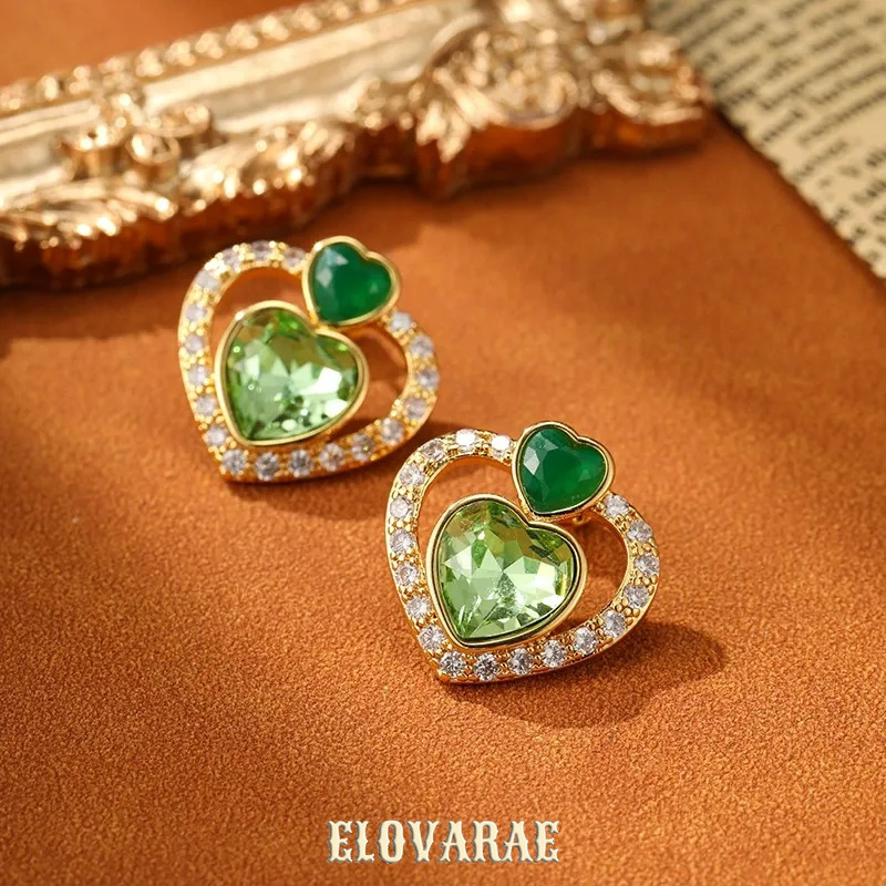 Lucienne Petal Heart Crystal Stud Earrings product image 7