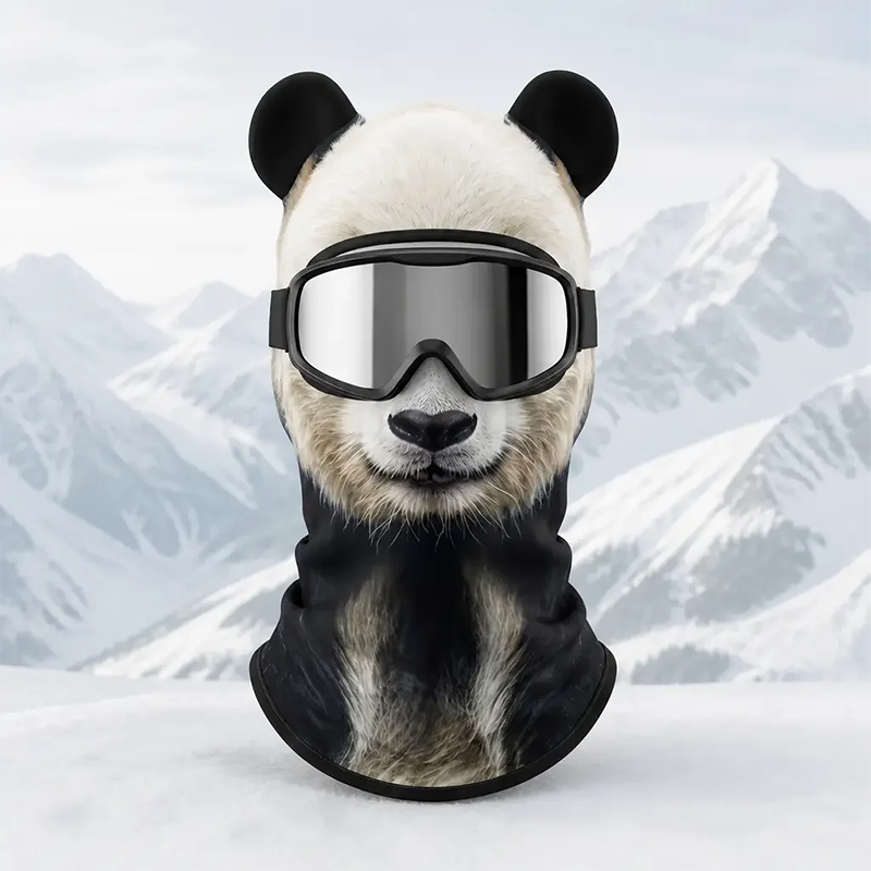 🔥 50% OFF – Fleece-lined wild animal print ski balaclava 🐺❄️