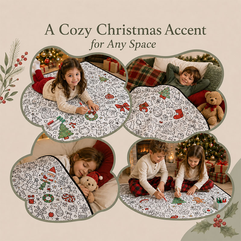 🎨 60% OFF ✨ Create Your Own Cozy Blanket – 24 Markers Included | New Christmas Edition 🎄