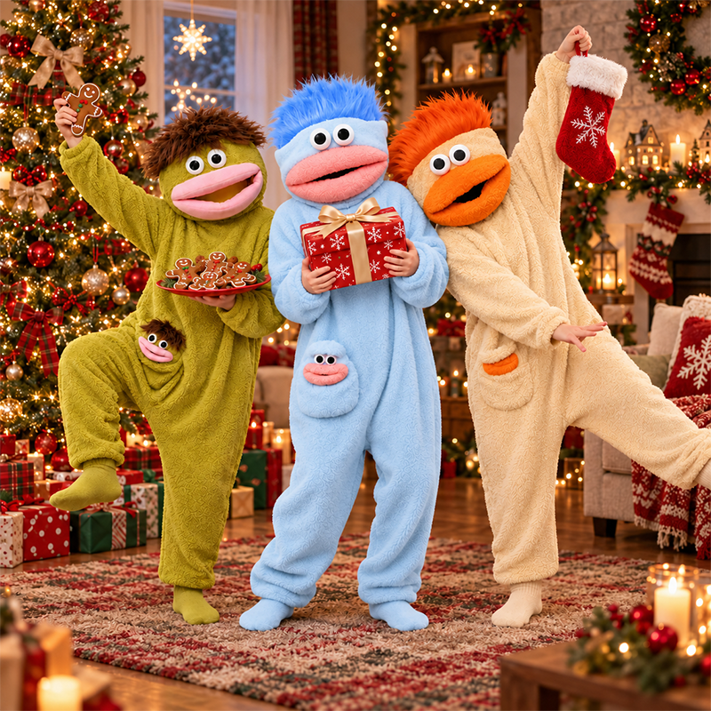 😂 Goofy Plush Character Onesie – Better Together 👯