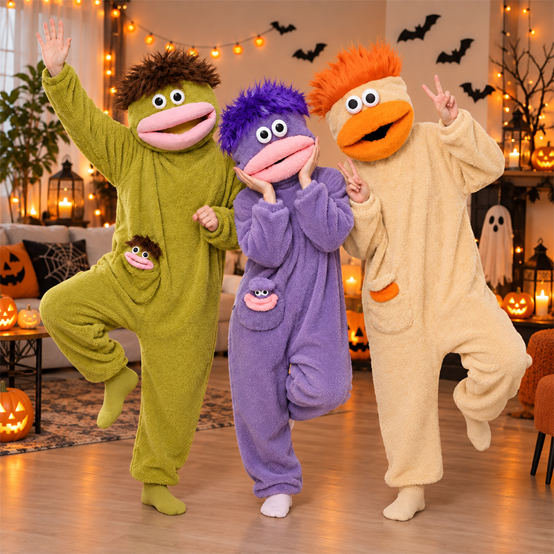 😂 Goofy Plush Character Onesie – Better Together 👯