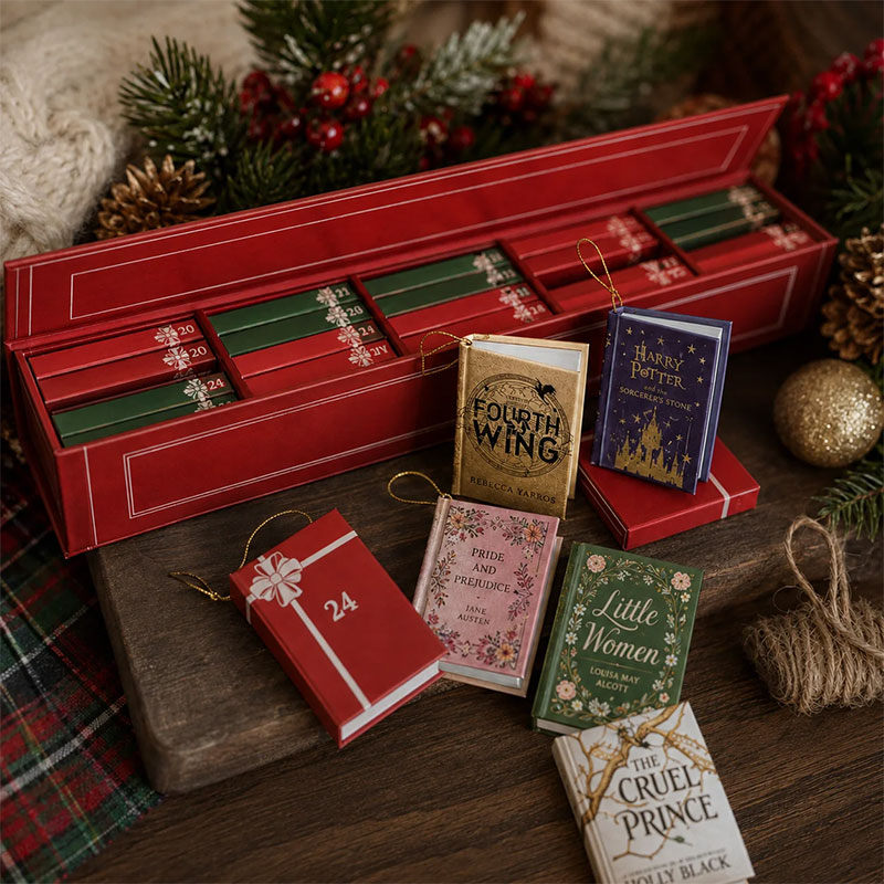 📚 49% OFF – Mini Book Christmas Ornament Advent Calendar | 25 Bookish Surprises 🎄