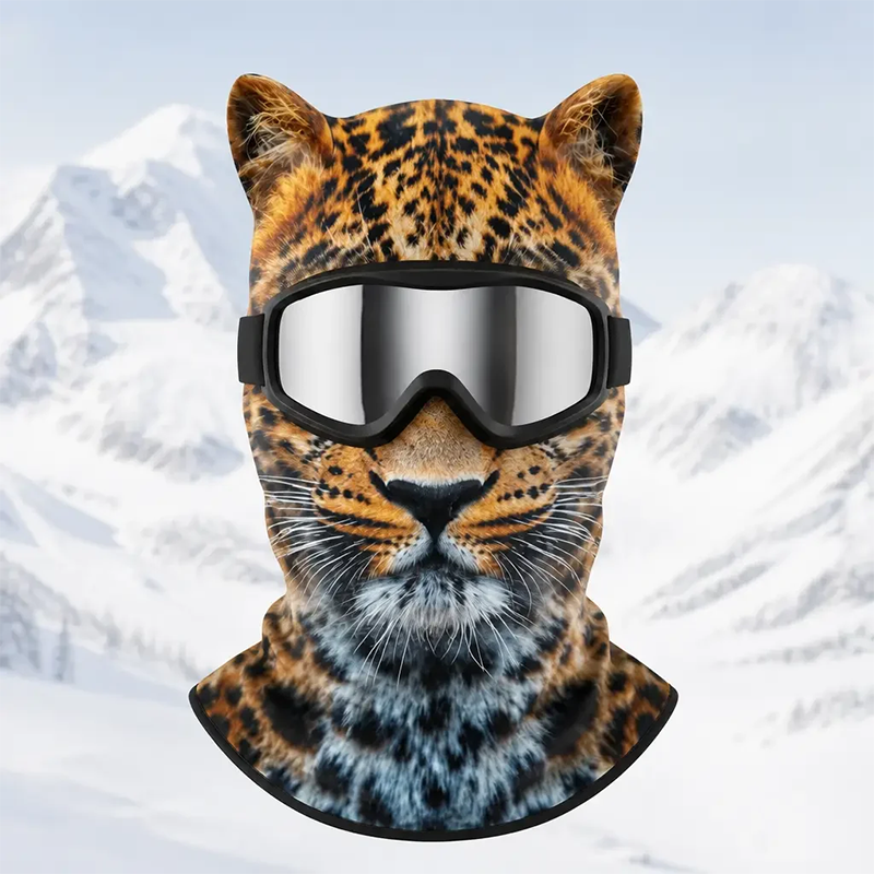 🔥 50% OFF – Fleece-lined wild animal print ski balaclava 🐺❄️