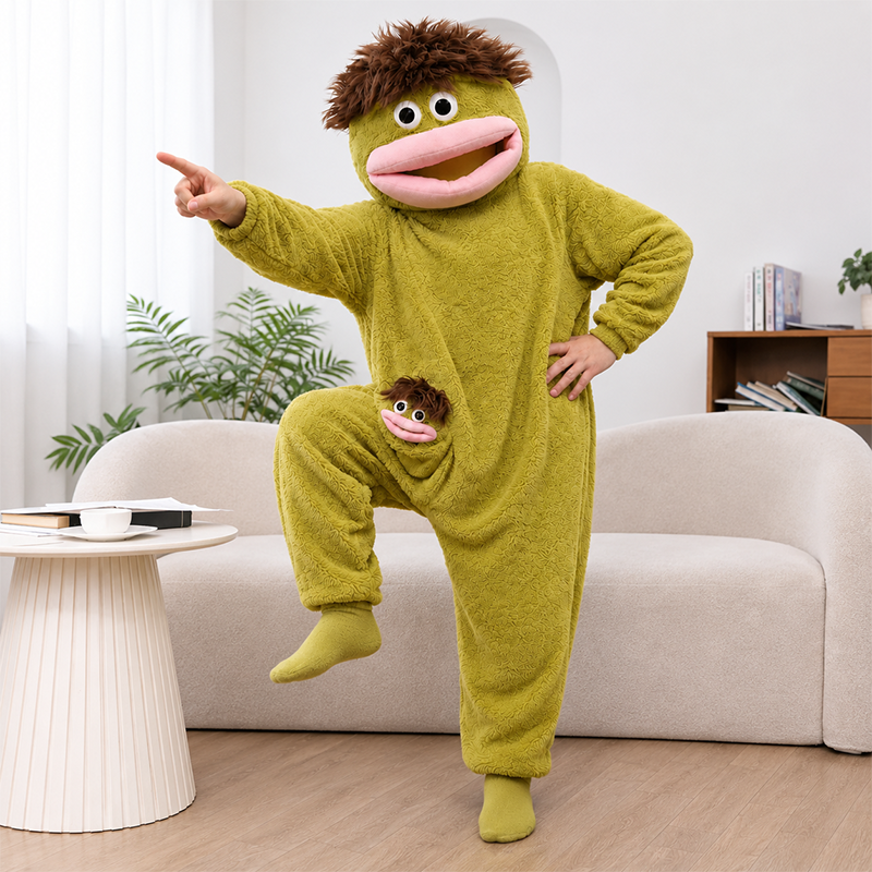 😂 Goofy Plush Character Onesie – Better Together 👯