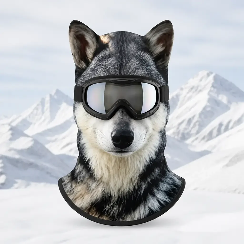 🔥 50% OFF – Fleece-lined wild animal print ski balaclava 🐺❄️