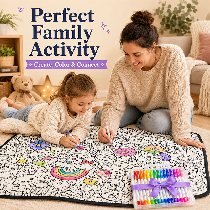 🎨 60% OFF ✨ Create Your Own Cozy Blanket – 24 Markers Included | New Christmas Edition 🎄