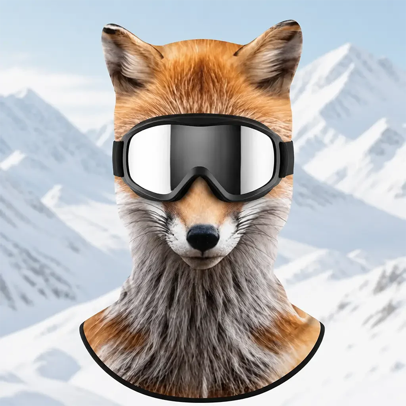 🔥 50% OFF – Fleece-lined wild animal print ski balaclava 🐺❄️