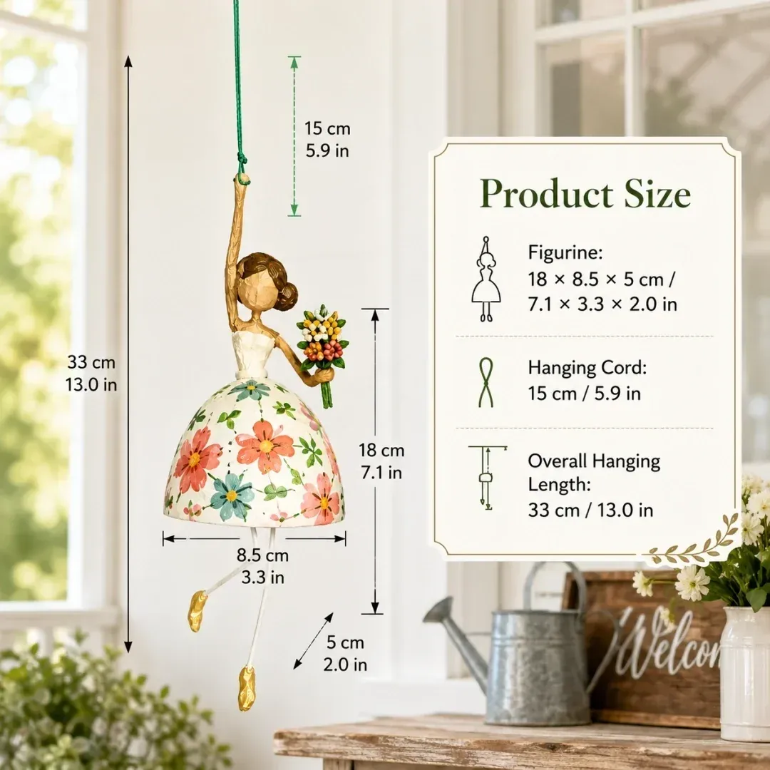 💃🌸 Let Your Space Dance — Whimsical Dancing Lady Hanging Ornament 