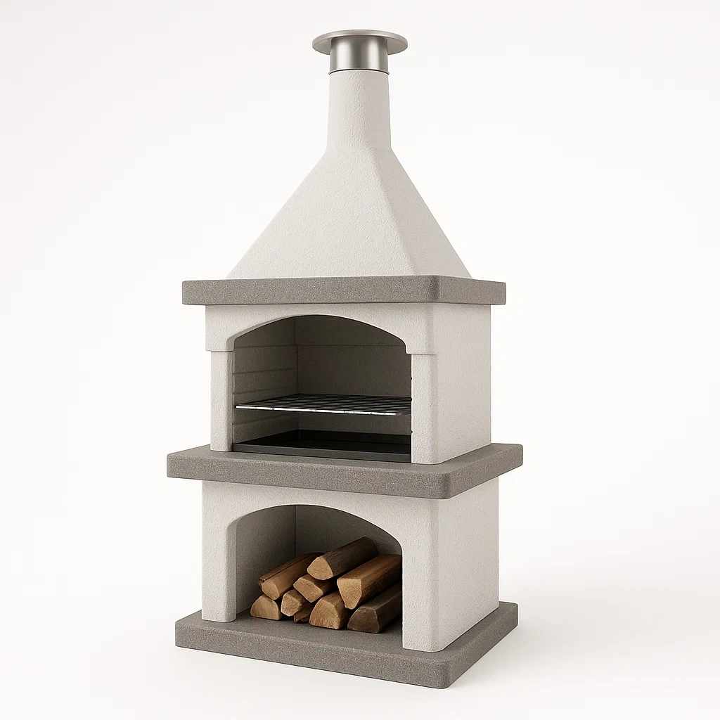 Jardin,Barbecue en pierre-Furnivaroz