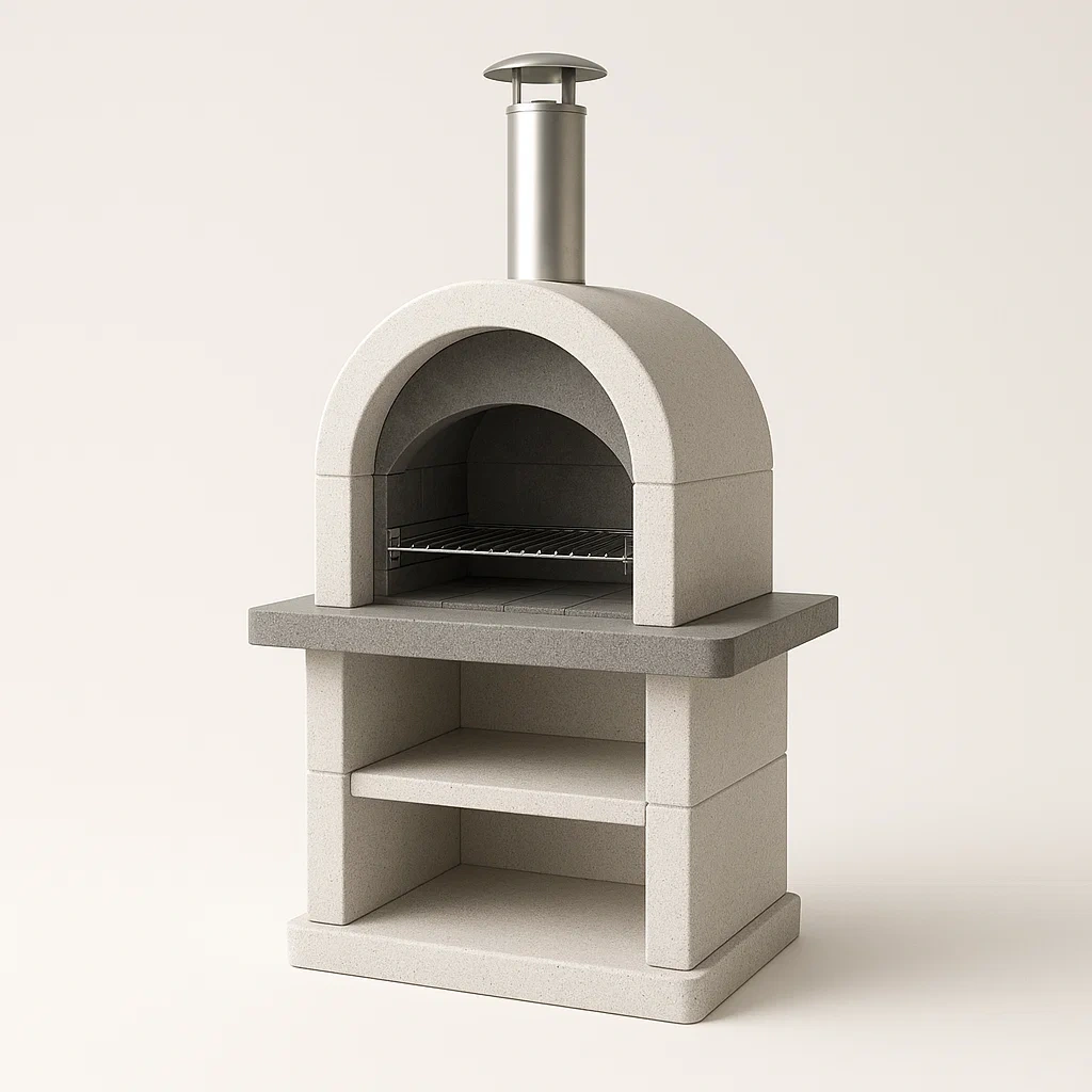 Jardin,Barbecue en pierre-Furnivaroz