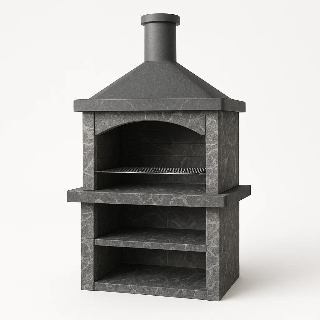 Jardin,Barbecue en pierre-Furnivaroz