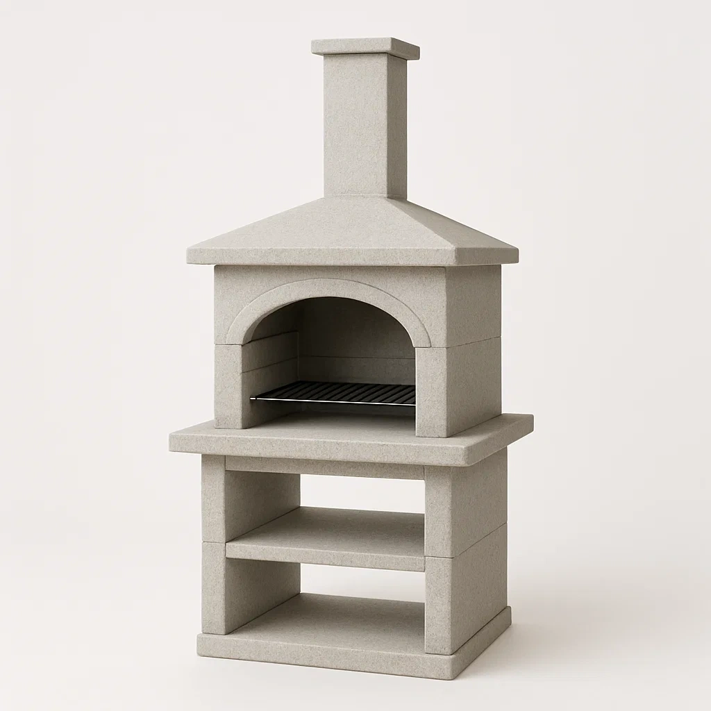 Jardin,Barbecue en pierre-Furnivaroz