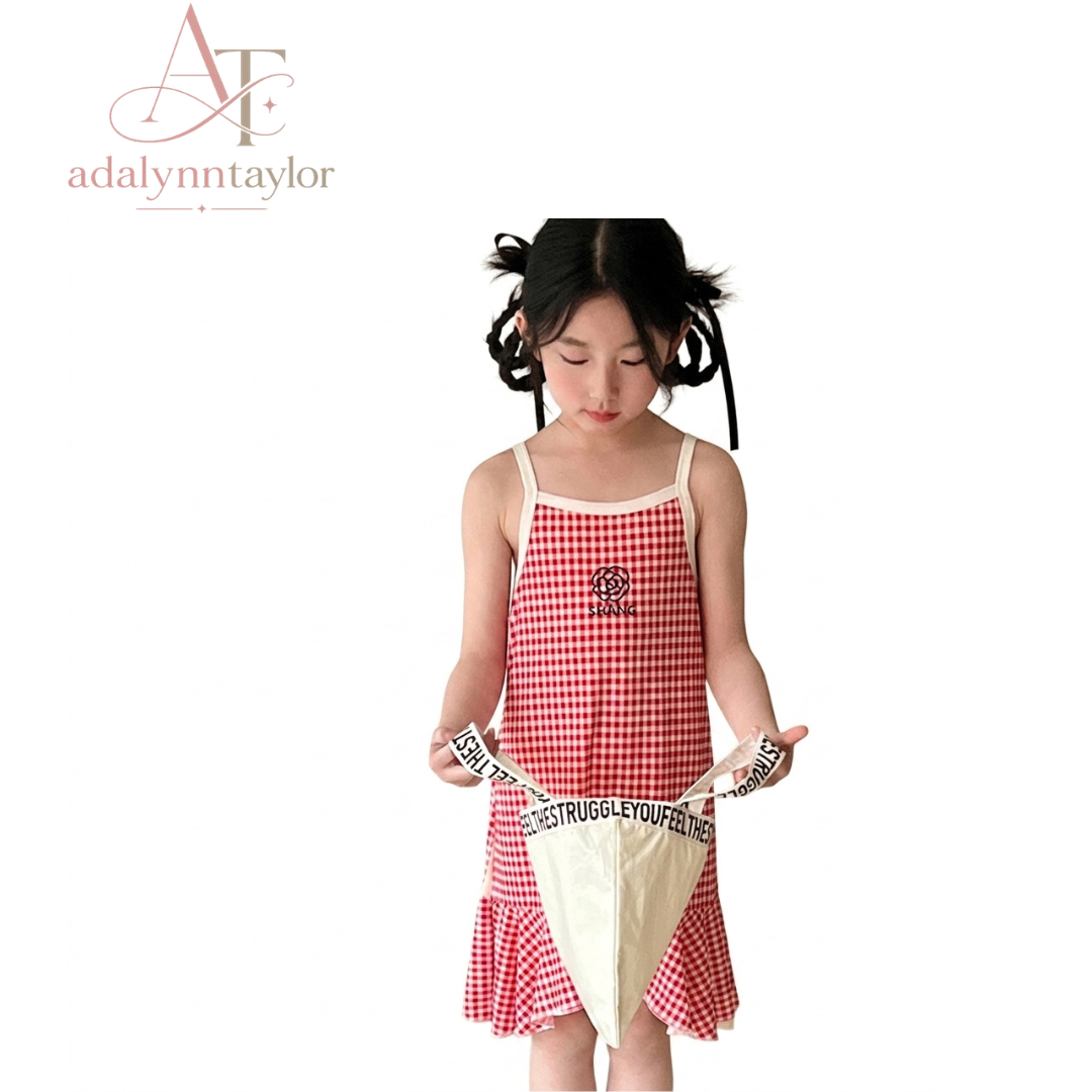 Adalynn Taylor Girls Summer Cotton Halter Dress three