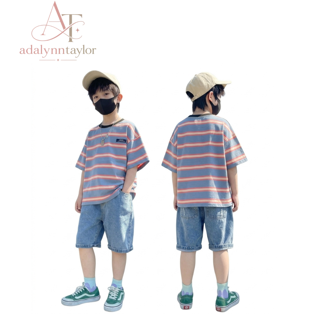 Adalynn Taylor Twin Boy Summer Clothing one