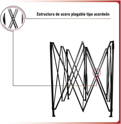 RACK & PACK Carpa 3x3 para Exteriores Lona Jardin Toldo Retractil Estructura de Acero Plegable 3 Ajustes de Altura Impermeabilidad 600D Premium Campismo Facil Armado Fiesta Reunión (Verde)