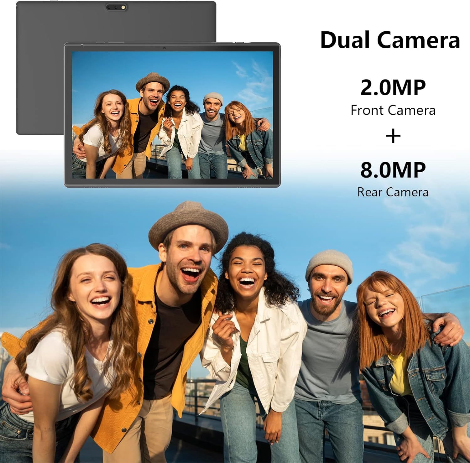 Tablet con teclado 2 en 1, Android 11, 10.1 pulgadas FHD, con teclado/mouse/funda/lápiz capacitivo/película templada, 64 GB+2 GB, Wi-Fi, cámara dual 8 MP, procesador quad core, batería 6,000 mAh, rosa