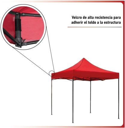 RACK & PACK Carpa 3x3 para Exteriores Lona Jardin Toldo Retractil Estructura de Acero Plegable 3 Ajustes de Altura Impermeabilidad 600D Premium Campismo Facil Armado Fiesta Reunión (Verde)