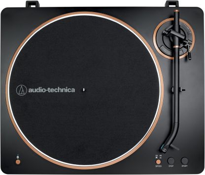 Audio-Technica AT-LP70XBT - Tocadiscos inalámbricos (Negro/Bronce)