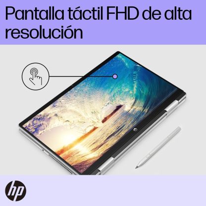 HP Laptop Pavilion x360 14-ek0010la, Intel Core i3, 8 GB RAM, 512 GB SSD, FHD, 14", Táctil, Windows 11 Home, Teclado en Español, Garantía México, Plateado