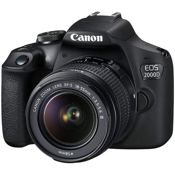 Canon EOS 2000D / Rebel T7 Cámara DSLR + Lente de 18-55 mm, Paquete de inicio de filtros de 58 mm Canon 2727C002AA_EDI_3