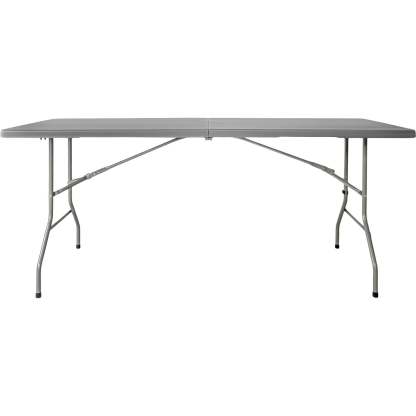 Mesa plegable 1,80m combinada jardín exterior camping gris