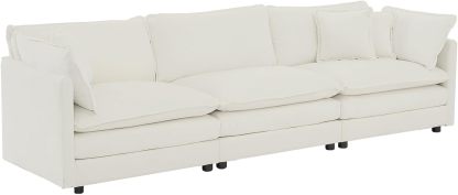 Neylory - Sofá de dos plazas con 2 almohadas para sala de estar, recámara, departamento, 2 plazas de felpilla para asiento profundo