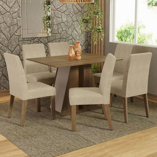 Juego de Comedor con Mesa y 6 Sillas Madesa Cheryl MCI