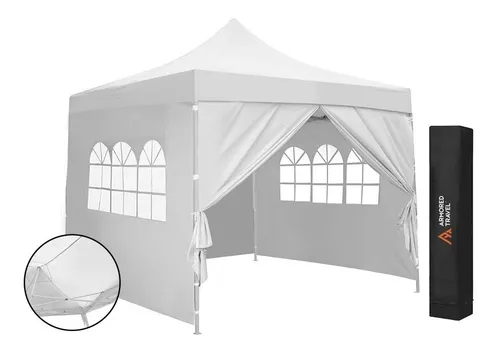 Toldo Con Paredes 3x3 M Carpa Retractil Premium Con Maleta
