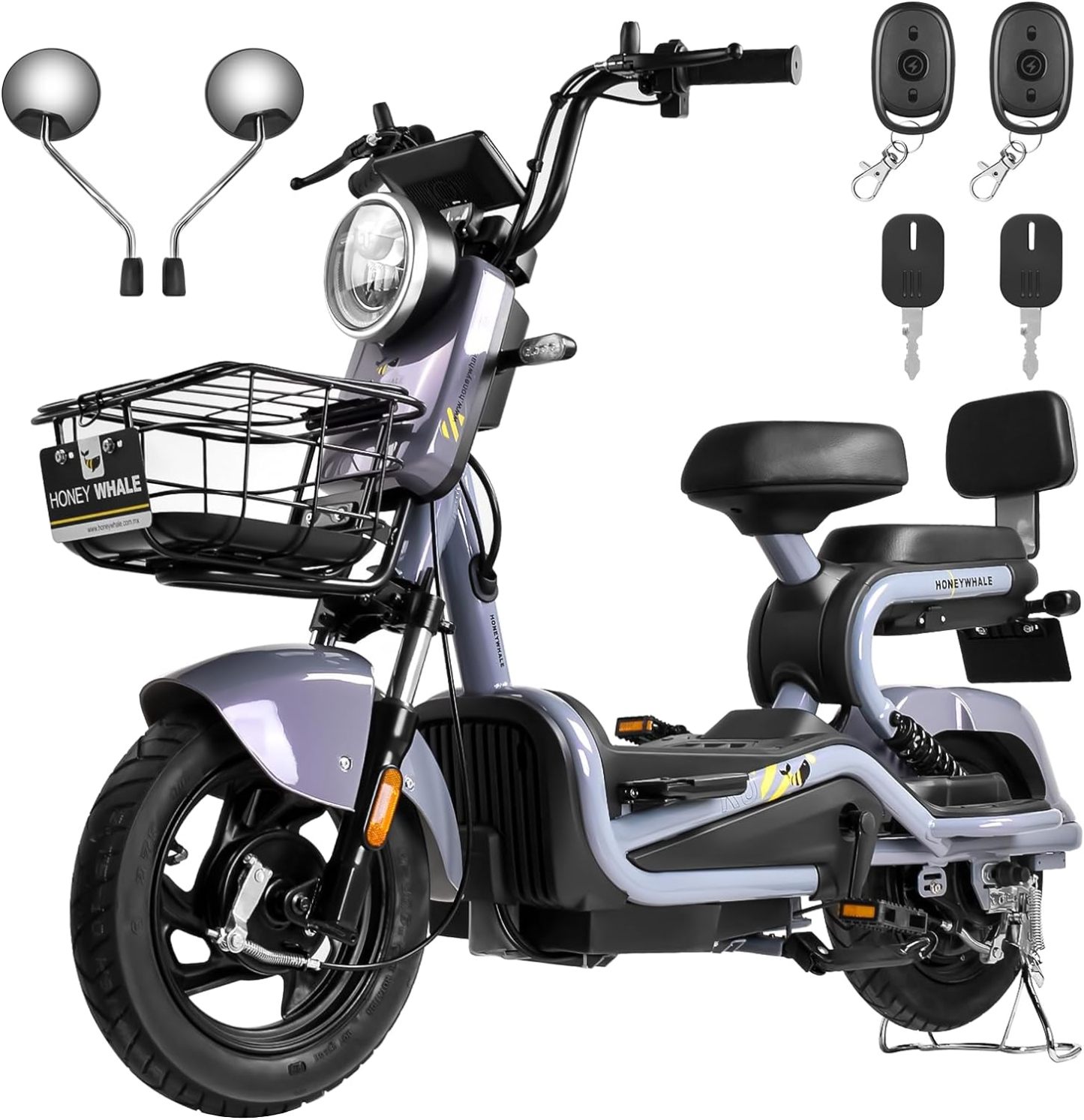 HONEYWHALE KC-Cool Bicicleta Electrica para Adultos, Bicimoto Eléctrica con Alarma, Máxima del Motor 700W, Velocidad Máxima 45KM/H, Autonomía 55-60KM, Baterías de Gran Capacidad 20AH