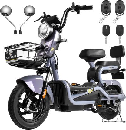 HONEYWHALE KC-Cool Bicicleta Electrica para Adultos, Bicimoto Eléctrica con Alarma, Máxima del Motor 700W, Velocidad Máxima 45KM/H, Autonomía 55-60KM, Baterías de Gran Capacidad 20AH