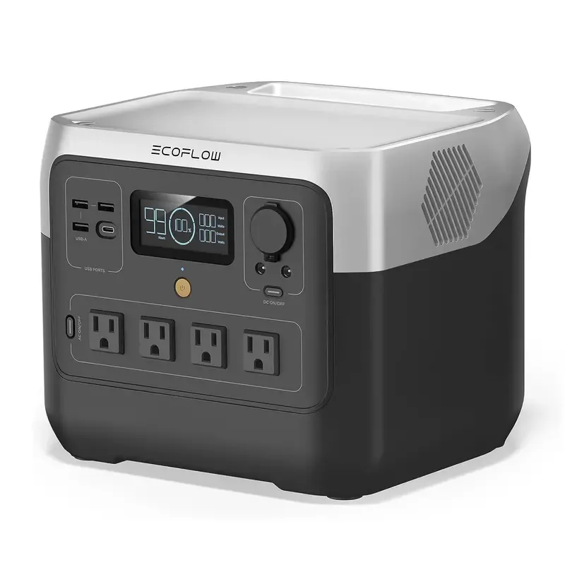 Estación de energía portátil ECOFLOW RIVER 2 Pro 700, batería LiFePO4 de 718Wh, carga rápida de 70 minutos, 4X800W (X-Boost 1600W) salidas AC