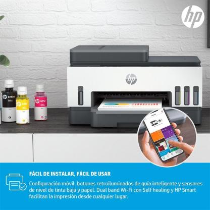 Impresora Multifuncional HP Smart Tank 750 de Tinta Continua Impresión a Color Wi-Fi Smart App Dúplex ADF