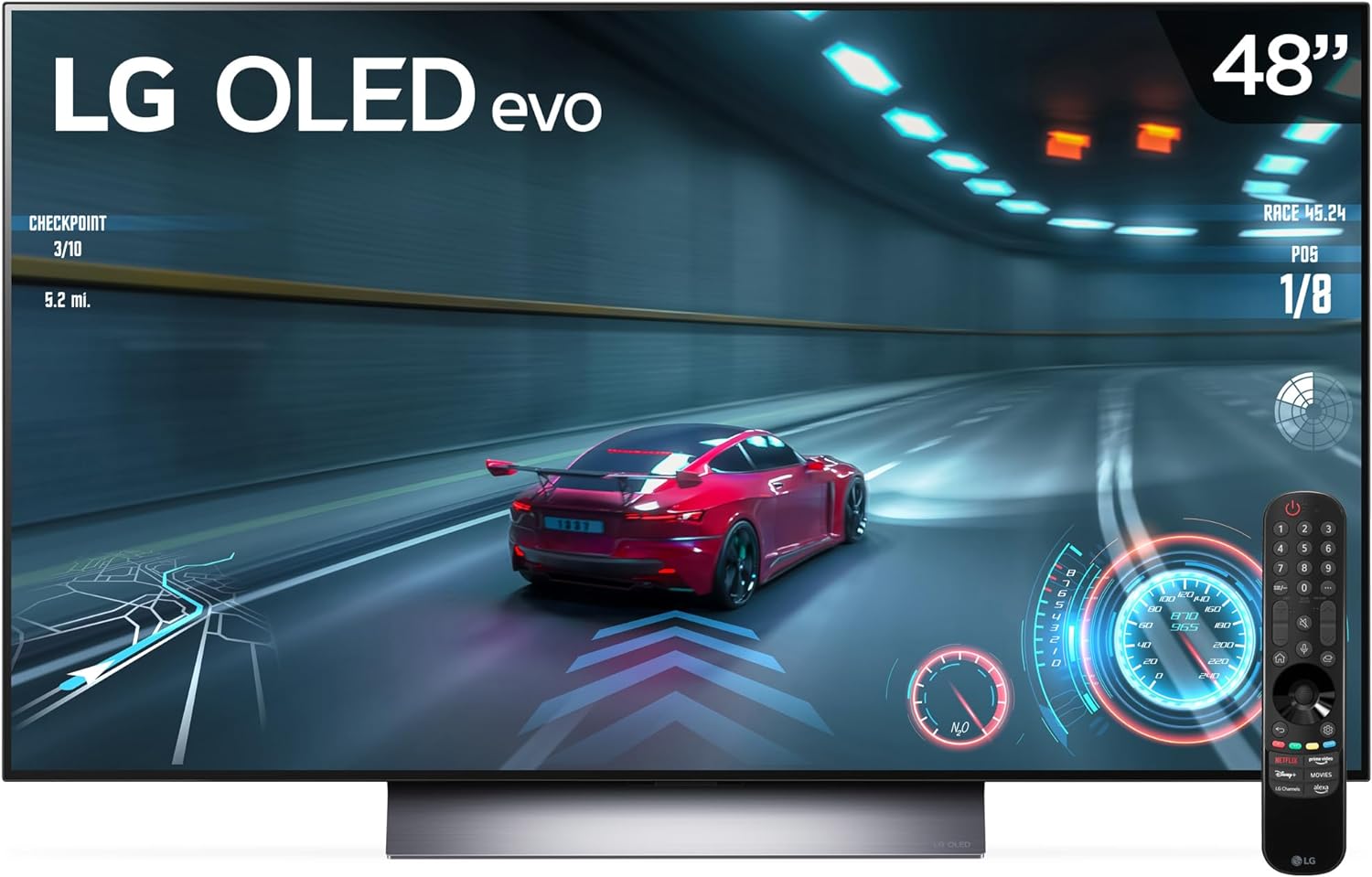 LG Pantalla OLED EVO 55 Pulgadas 4K Smart TV 2024 ThinQ AI OLED55C4PSA