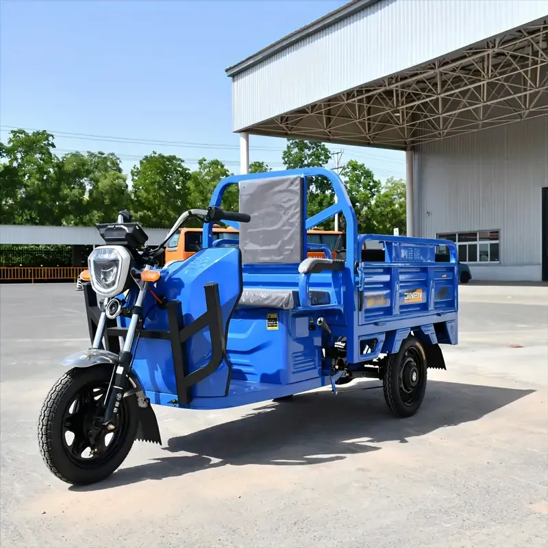 Triciclo eléctrico, triciclo de carga, capacidad de carga 500 kg-750 kg, tamaño: 116*44.1*52.4 pulgadas, para satisfacer una variedad de necesidades de carga.