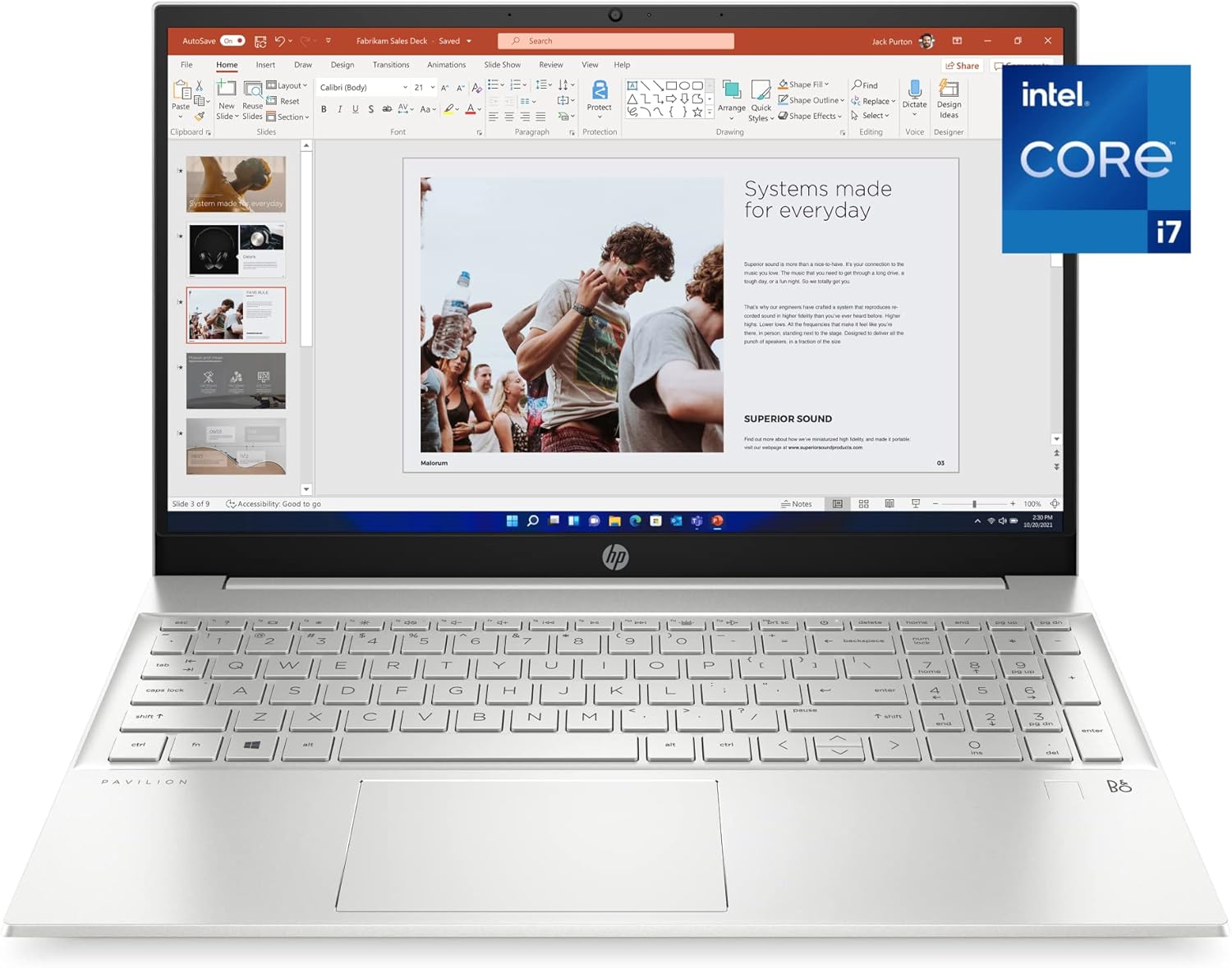 HP Pavilion 15-eg2025nr 15.6" FHD Laptop Intel Core Intel Core i7-1255U 1.7GHz 16GB RAM 512GB SSD Wi-Fi Bluetooth cámara web Windows 11 Professional (reacondicionado)