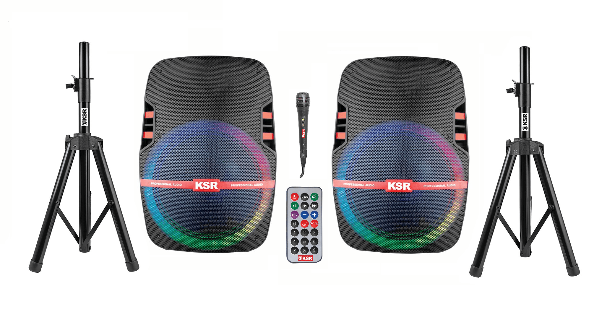 Kit Profesional de 2 Bafles Amplificados 15 Pulgadas Kaiser PAK-9015