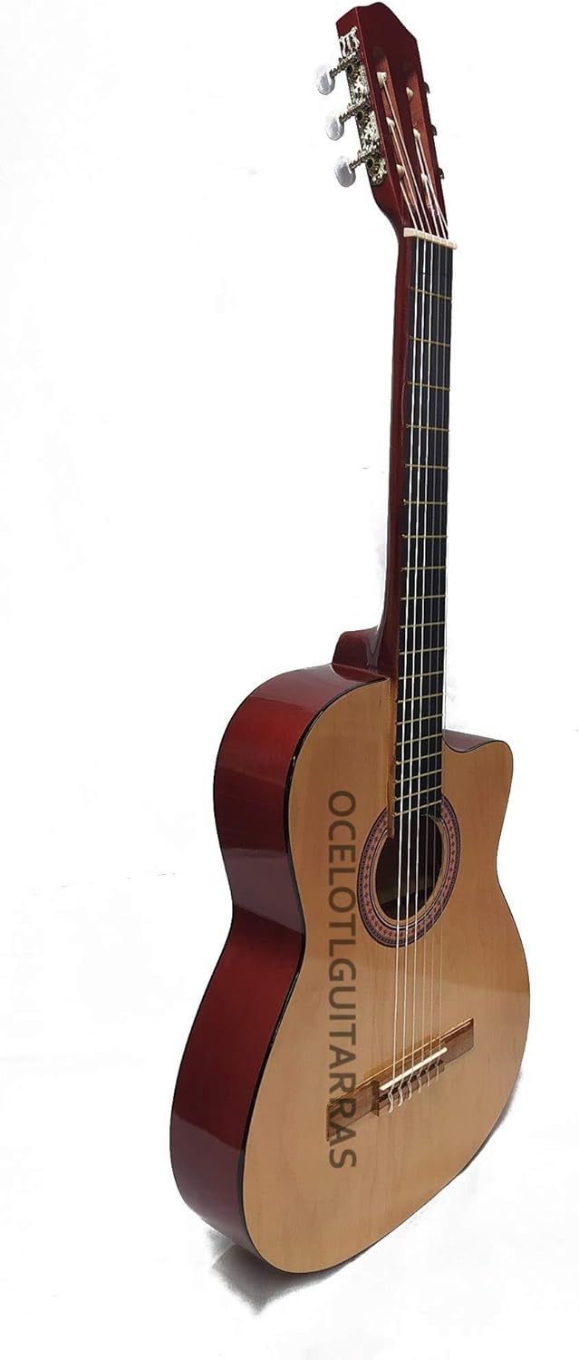 Guitarra Acústica Curva Ocelotl® Paquete Vital De Accesorios (Negro)
