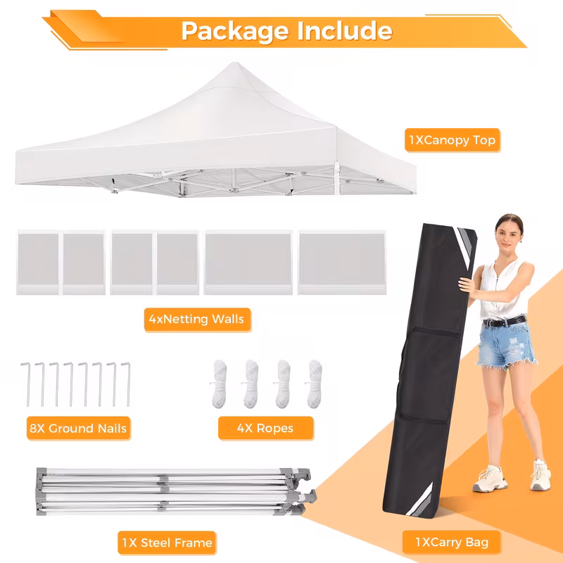 carpa plegable 3×  con mosquitero,   4 paneles   de malla y bolsa para camping  , jardín, picnic, bbq, fiestas navideñas Detalles del producto 3