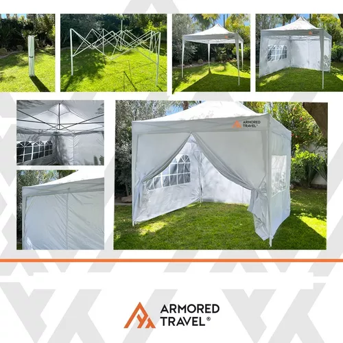 Toldo Con Paredes 3x3 M Carpa Retractil Premium Con Maleta