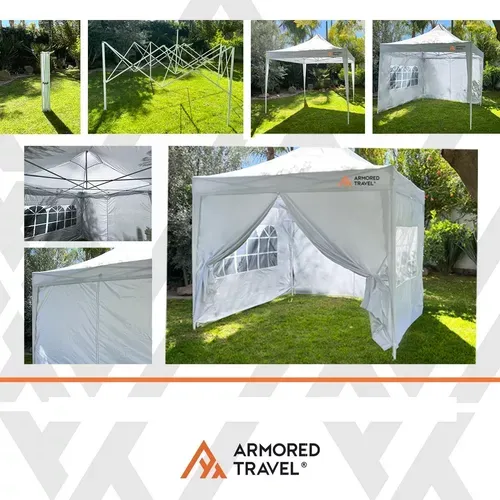 Toldo Con Paredes 3x3 M Carpa Retractil Premium Con Maleta