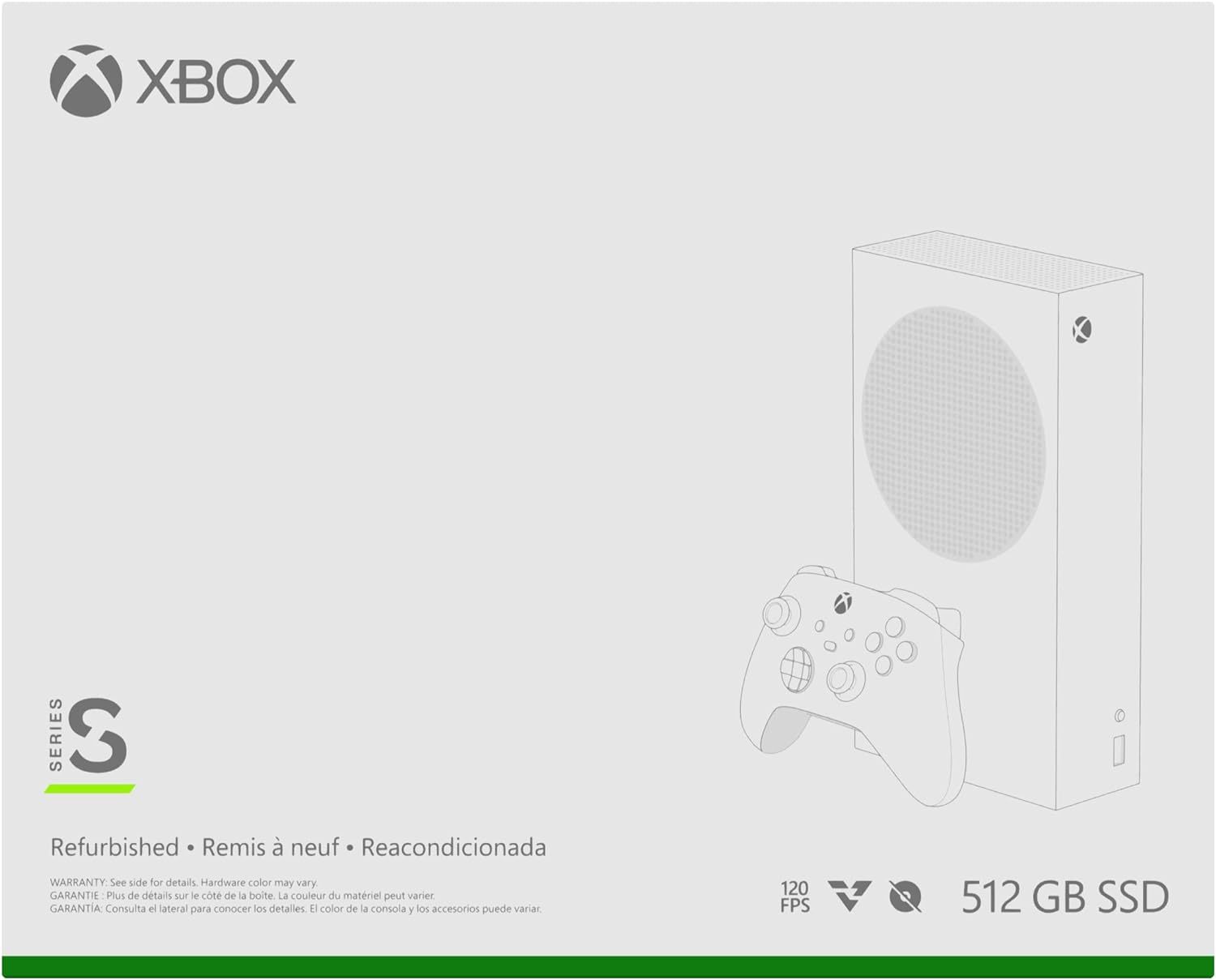 Xbox 2021 Microsoft Series S 512GB Game All-Digital Console, One Xbox Wireless Controller, 1440p Gaming Resolution, 4K Streaming, 3D Sound, WiFi, White (Renewed)