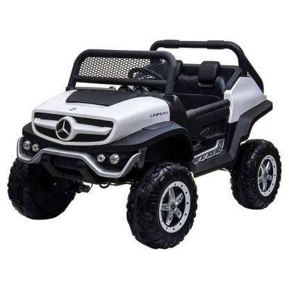 Montable Eléctrico Mercedes Benz Unimog Blanco