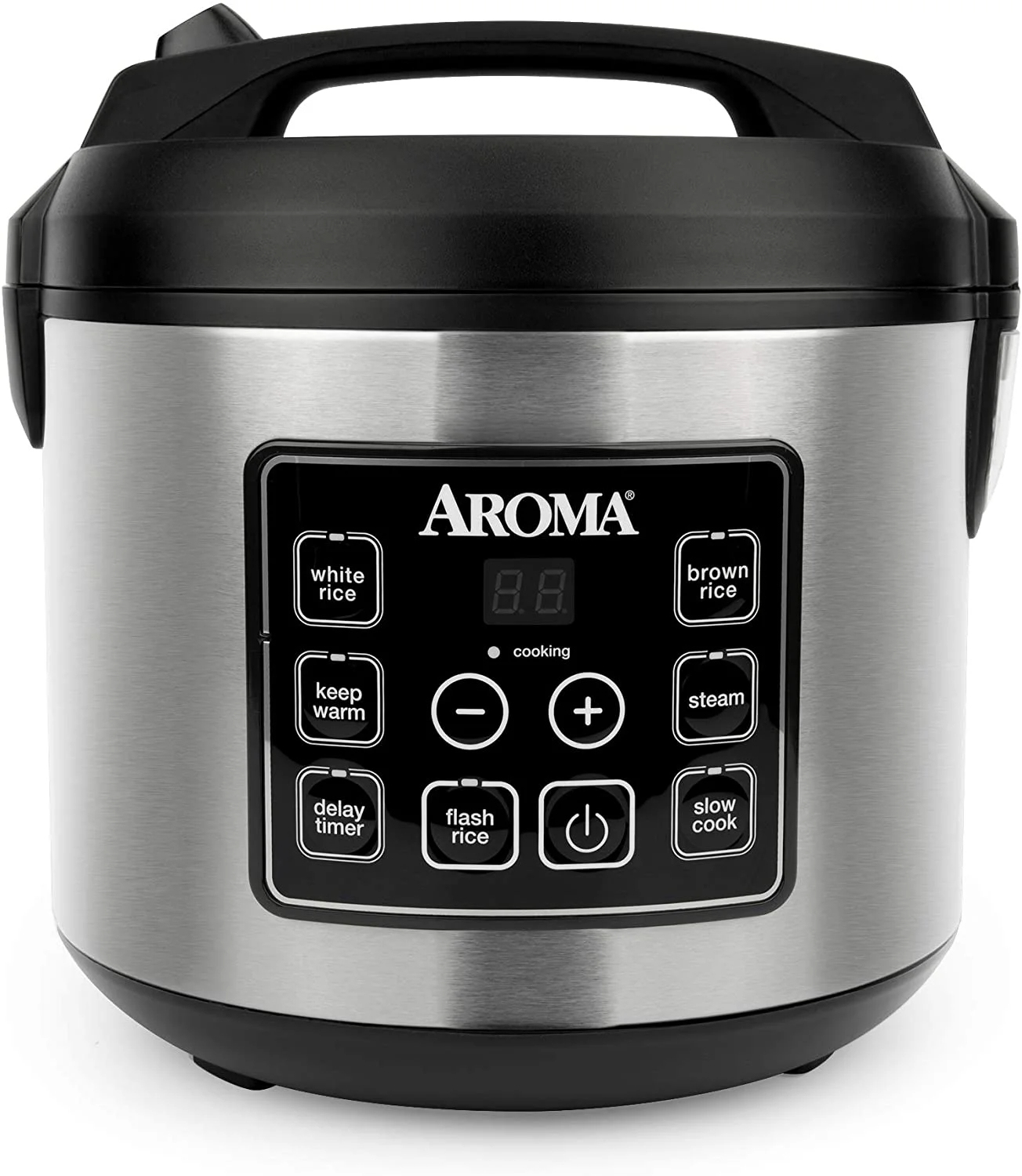 Aroma Housewares olla arrocera digital 3 en 1 20 tazas cocinadas 10 tazas sin cocinar