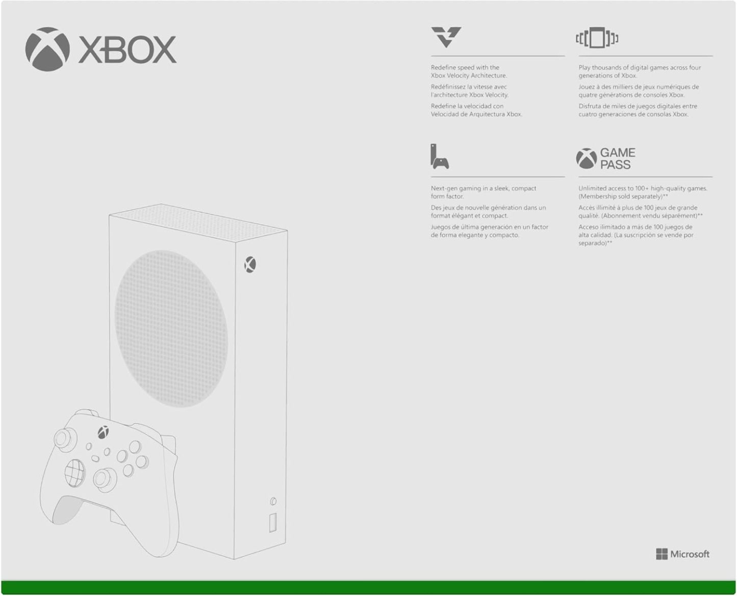 Xbox 2021 Microsoft Series S 512GB Game All-Digital Console, One Xbox Wireless Controller, 1440p Gaming Resolution, 4K Streaming, 3D Sound, WiFi, White (Renewed)